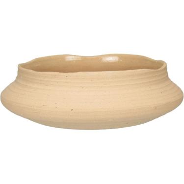 Imagem de CENTRO MESA REDONDO HOME&CO CERÂMICA 7x27x27cm BEGE