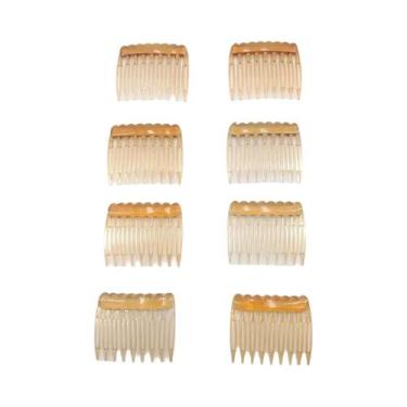Imagem de Pente Lateral De Plástico Com 9 Dentes Para Mulheres E Meninas, 8 Peça