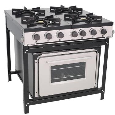 Imagem de Fogão Industrial 4 Bocas Com Forno Linha Bravo Br4bf - Venâncio