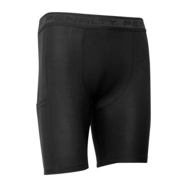 Imagem de Bermuda Térmica Penalty SKIN 183 Preta, G, Preto, Masculino