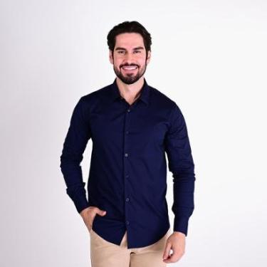 Imagem de Camisa Reserva Enxuto Azul Marinho-Masculino