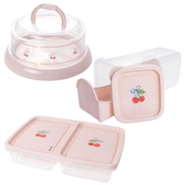 Imagem de Kit Porta Torradas com Gaveta Deslizante, Porta Frios e Queijeira com 