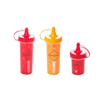 Imagem de Bisnaga Ketchup Mostarda Pimenta Tubo Bico Plastico 250ml - Genérico