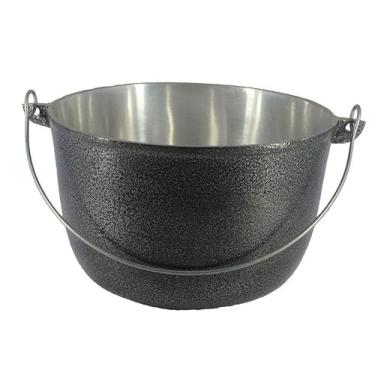 Imagem de Caldeirão Aluminio Preto Para Feijão 16 cm 1,7 Litros sem tampa alça vergalhao