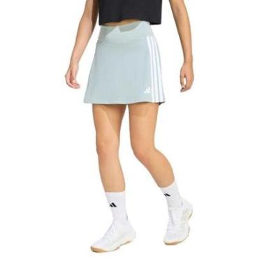 Imagem de Shorts Saia Feminino Adidas 3 Listras Verde Claro - KC2977-Feminino