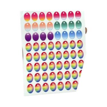 Imagem de Roupas De Boneca Labubu Com Asas De Anjo Tie Dye Arco-Íris, Adesivos P