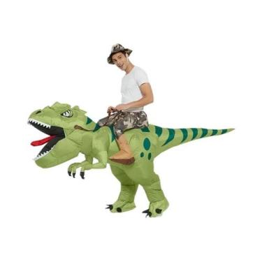 Imagem de Fantasia Inflável De Dinossauro Verde Para Crianças E Adultos, Vestido