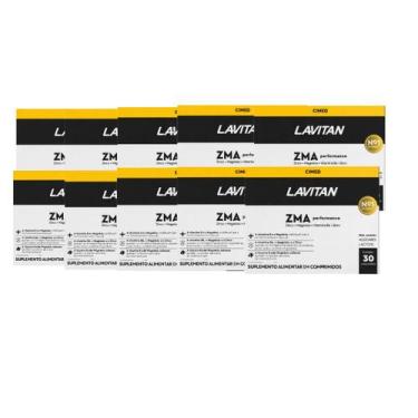 Imagem de Kit 10 Suplemento Lavitan ZMA Performance 30 Comp Cimed
