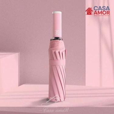 Imagem de Guarda Chuva Automático Abre e Fecha Reforçado Quilha Dupla Blackout C