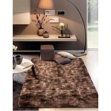 Imagem de Tapete Quarto Peludo 2x1,5 Sala Felpudo 200x150 Antiderrapante - Essên