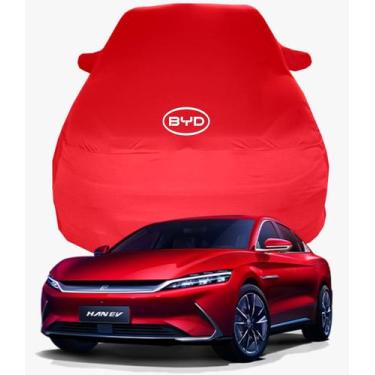 Imagem de Capa de Carro BYD Han Tecido  Lycra Premium - Cadilhe Capas, Vermelho