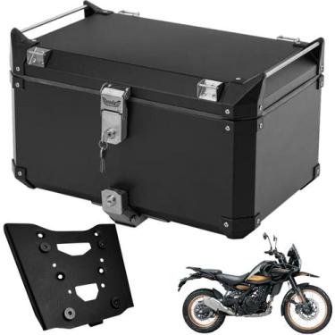 Imagem de Baú Bauleto 55 L Alumínio Preto + Suporte Himalayan 450 Bráz - Bráz Ac
