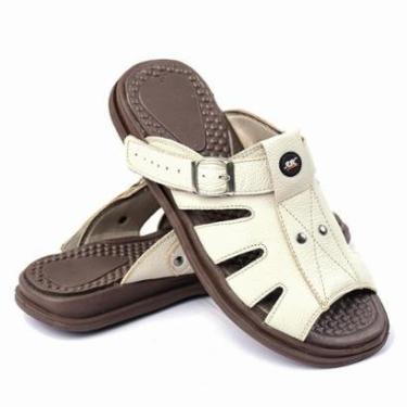 Imagem de Sandália Chinelo Couro Masculino-Masculino