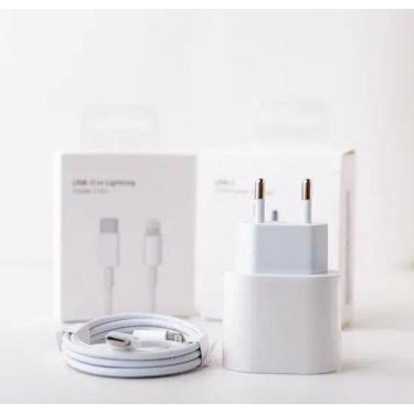 Imagem de Oferta Carregador iPhone,20W Turbo com Cabo 1 Metro USBC Lightning Pro