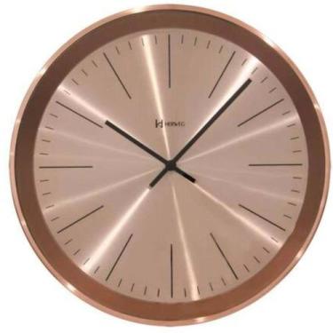 Imagem de Relógio de Parede Herweg Tic Tac 30cm Decoração Cor Rosé Cor:Rosé, Ros