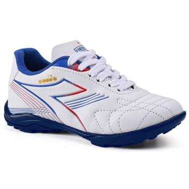 Imagem de Chuteira Infantil Diadora Fortaleza EC Society Branco e Azul-Unissex