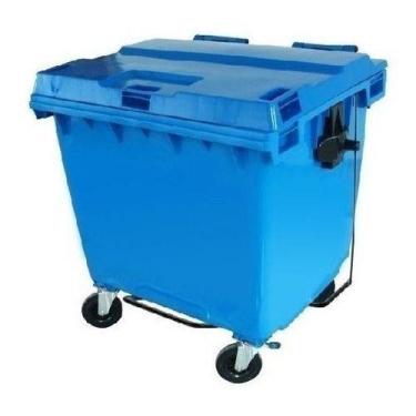 Imagem de Lixeira Contêiner 1000 Litros Com Pedal Contentor Lixo 1000l - JSN, Ve
