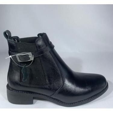 Imagem de Bota Livia Andrade com Elástico em Couro Feminino B105 (65195), Preto,