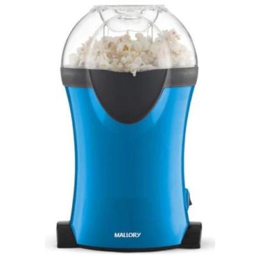 Imagem de Pipoqueira Eletrica Mallory 1200W Antiaderente Copo Medidor Azul 127V