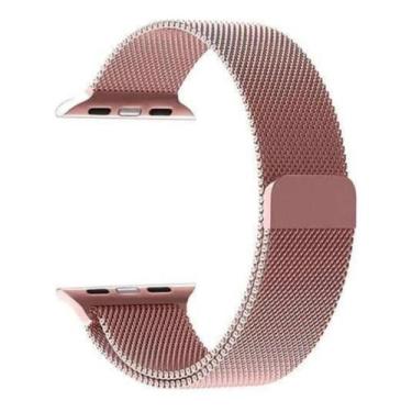 Imagem de Pulseira para Smartwatch Aço Milanese Magnética Compatível Tamanho 44/