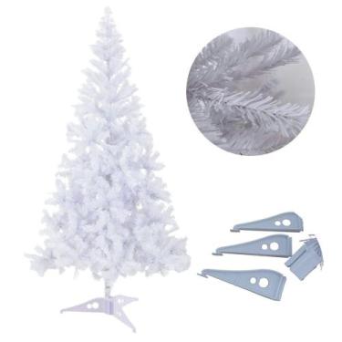 Imagem de Árvore de Natal Branca 150cm Pinheiro Natalino 200 Galhos - Multiart C