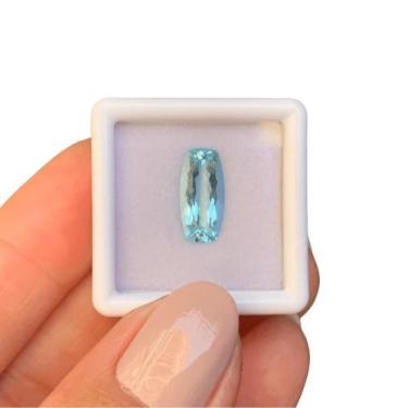 Imagem de Água Marinha Azul Baguete Cushion 2,14ct - ENE2ESE