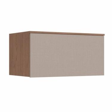 Imagem de Módulo Aéreo 1 Porta Basculante Requinte+ 100% MDF Marrom/Macadâmia/Du