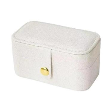 Imagem de Estojo De Joias Portátil Mini Em Couro PU Para Viagem, Armazenamento D