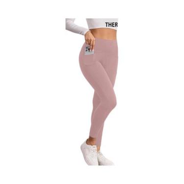 Imagem de Leggings Femininas De Cintura Alta Com Forro Térmico E Bolsos, Quentes