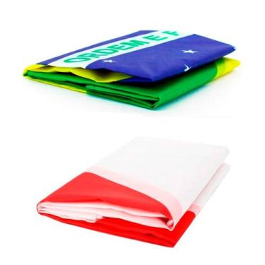Imagem de Kit Bandeira Do Brasil + Bandeira Do Japão 150 X 90 Cm - EB