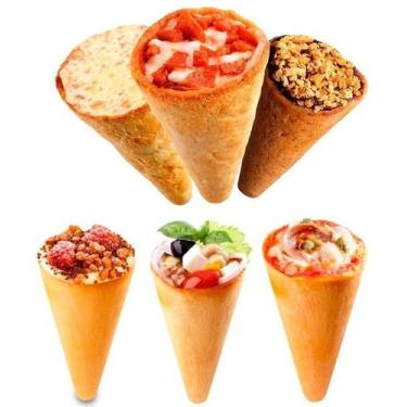 Imagem de Kit 50 Cones 17cm Para Produção De Pizza Cone Gastrobel