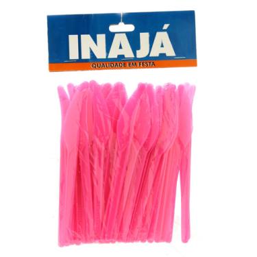 Imagem de Faca de Plástico Grande Pink c/ 50 unidades - Ambrosiana