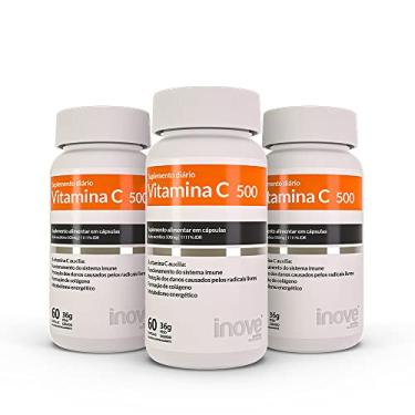 Imagem de Vitamina C 500 Inove Nutrition 3 Un 60 Caps - Ganhe Coqueteleira