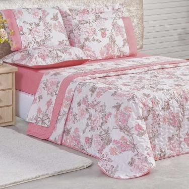 Imagem de Cobre Leito Exotic Suave Micropercal 200 fios 3 peças Casal - Rosa