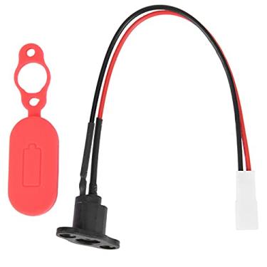 Imagem de Junluck Com porta de carregamento resistente gratuita para M365, tomada de conector de carregador de bateria, silicone durável flexível para acessório de scooter elétrico M365