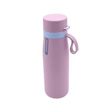 Imagem de Garrafa de agua Philips AWP2771PKR Rosa - Squeeze com Capacidade de 550ml Com Filtro AWP285 GoZero Daily com estrutura em aço inoxidável