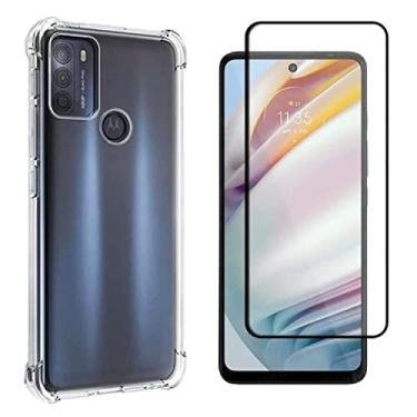Imagem de Kit Capa Anti Impacto e Película De Vidro 3D 5D 9D Compatível Para Celular Motorola Moto G60 e Moto G60S