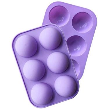 Imagem de Molde de silicone semiesférica com 6 cavidades, molde para assar bomba de chocolate quente, bolo, geleia, mousse de cúpula