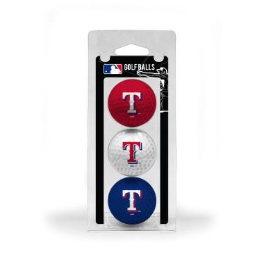 Imagem de Team Golf Bolas de golfe MLB Texas Rangers tamanho regulamentado, pacote com 3, impressão colorida e durável do time