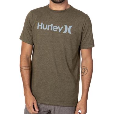 Imagem de Camiseta Hurley O&O Outline Masculina Verde Escuro Mescla