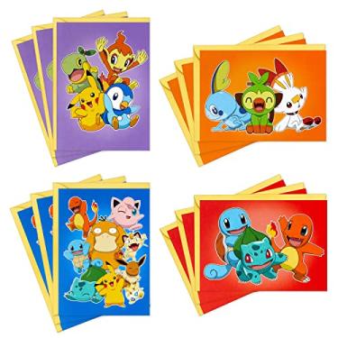 Imagem de Hallmark Cartões de Dia dos Namorados Pokémon para crianças (12 cartões em branco com envelopes) Pikachu, Bulbasaur, Charmander, Squirtle