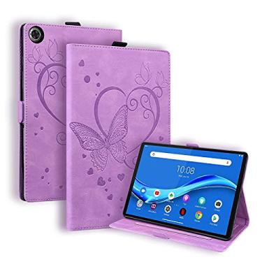 Imagem de YUNCHAO Caixa de telefone Para Lenovo Tab M10 Plus TB-X606F TB-X606X Love Butterfly Padrões de couro horizontal Caixa de couro com suporte capa para celular