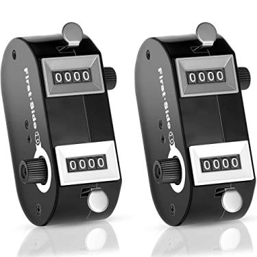 Imagem de Flutesan 2 peças de contador de passo duplo preto com contador de pontuação de contador digital contador de contador de campo de beisebol ábito de arremesso de beisebol portátil para evitar violar as regras da liga