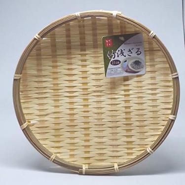 Imagem de Daiso Cesto/escorredor redondo de bambu japonês para Soba, Udon e Macarrão 21 cm × 2 cm
