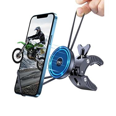 Imagem de EWA Suporte de telefone de bicicleta - Suporte de celular de motocicleta, suporte de telefone magnético giratório universal para guidão de bicicleta, scooters, bicicletas de montanha, apenas compatível com iPhone 13, 12 Pro/Pro Max/Mini