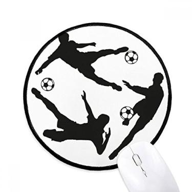 Imagem de DIYthinker Esboços de futebol americano surround tapete de mouse esportivo desktop escritório tapete redondo para computador
