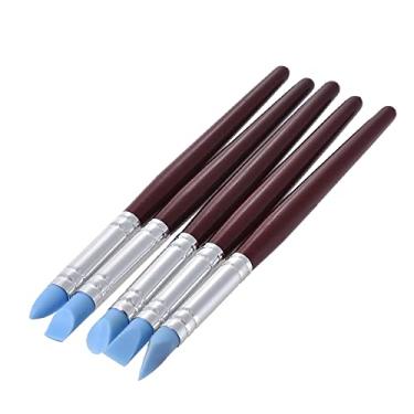 Imagem de LUGU pçs Ponta de Bor cha Pincéis Fer mentas de Argila pa Escultu Cerâmica Modelagem de Cor Mistu Desenho Modelagem Remover Impressões Digitais