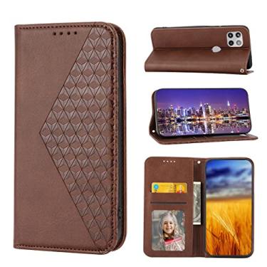 Imagem de Telefone Flip Covers Compatível com Motorola One 5G Ace Wallet Case com suporte para cartão de crédito, capa protetora de corpo inteiro Estojo de couro PU macio premium, fecho magnético Estojo à prova