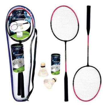 Imagem de Kit Badminton 2 Raquetes E 3 Petecas - Art Brink