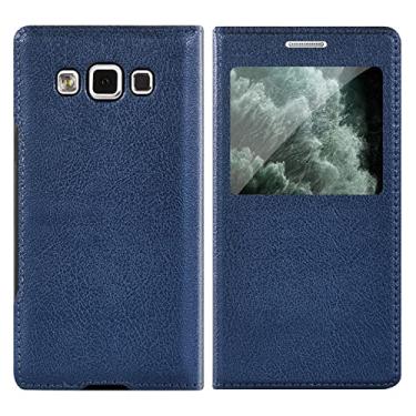 Imagem de Flip Cover Leather Window Phone Case Para Samsung Galaxy J7 2017 J5 Pro J3 J2 2015 J1 2016 Grand Core Prime J4 J6 Plus J8 2018, Azul Escuro, Para J7 2017
